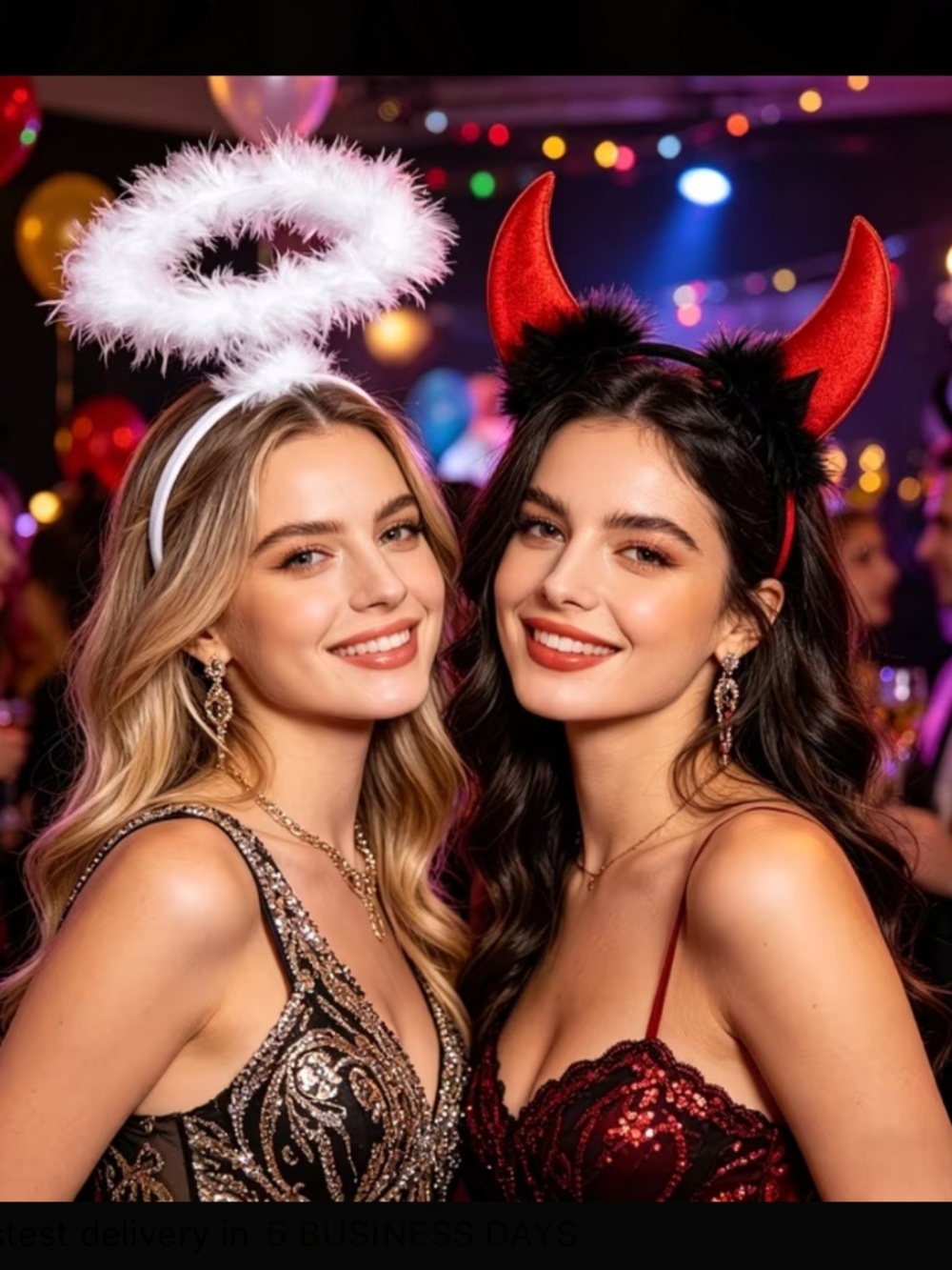 Adult Devil & Angel Headband Set